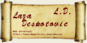 Laza Despotović vizit kartica